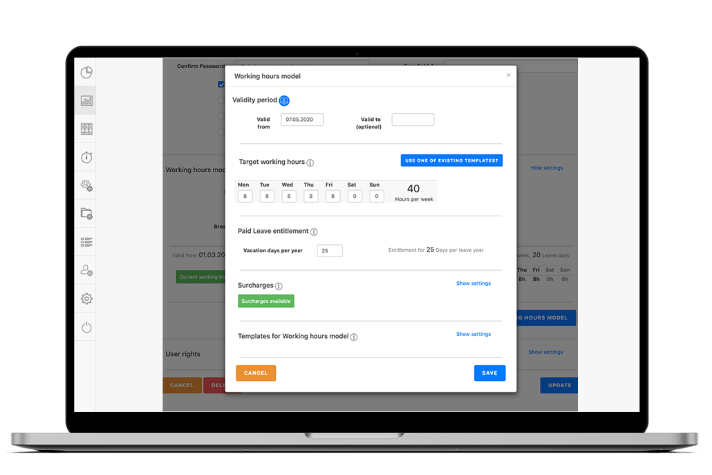 Attendance Tracking Working Hours Model